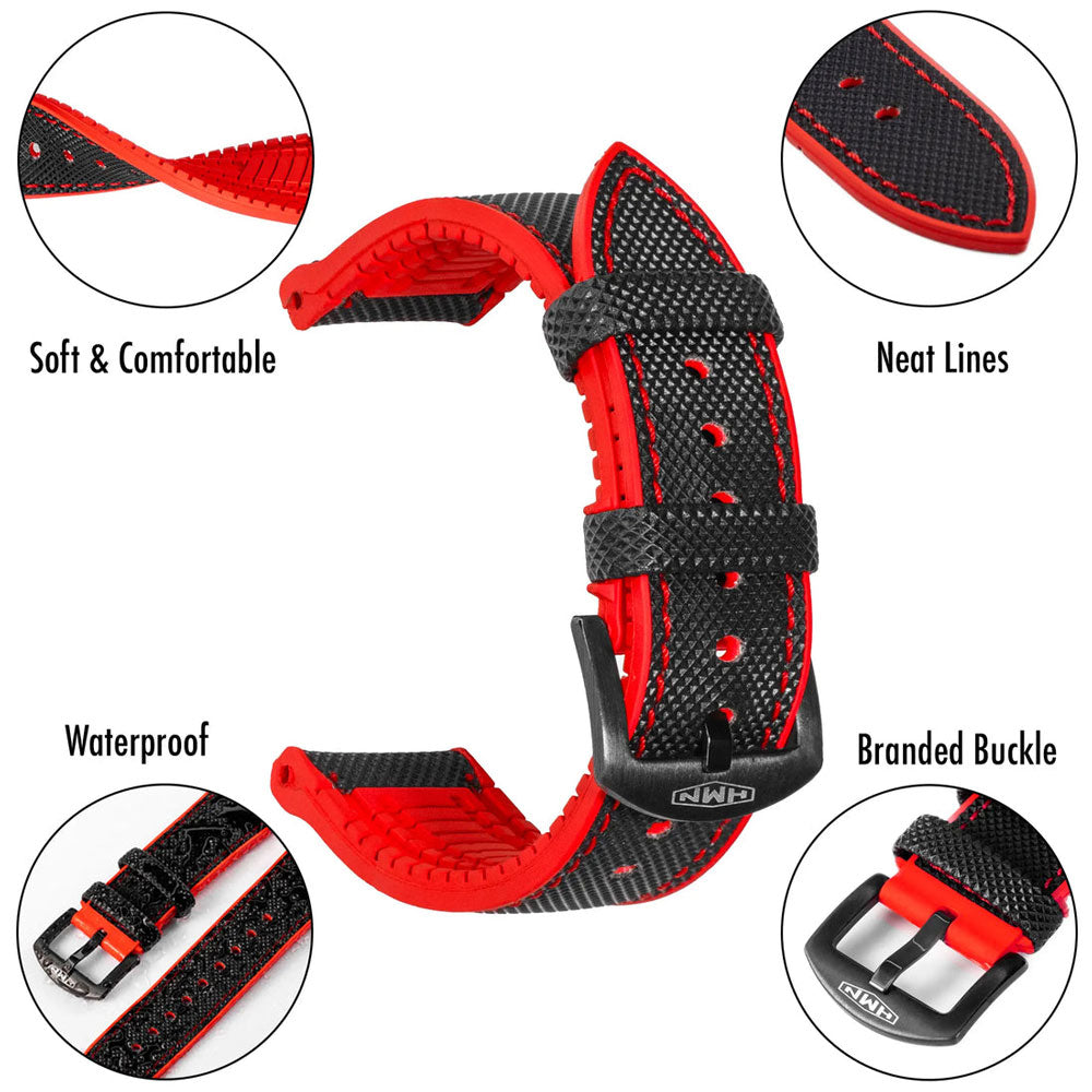 Premium Orange Rubber Strap