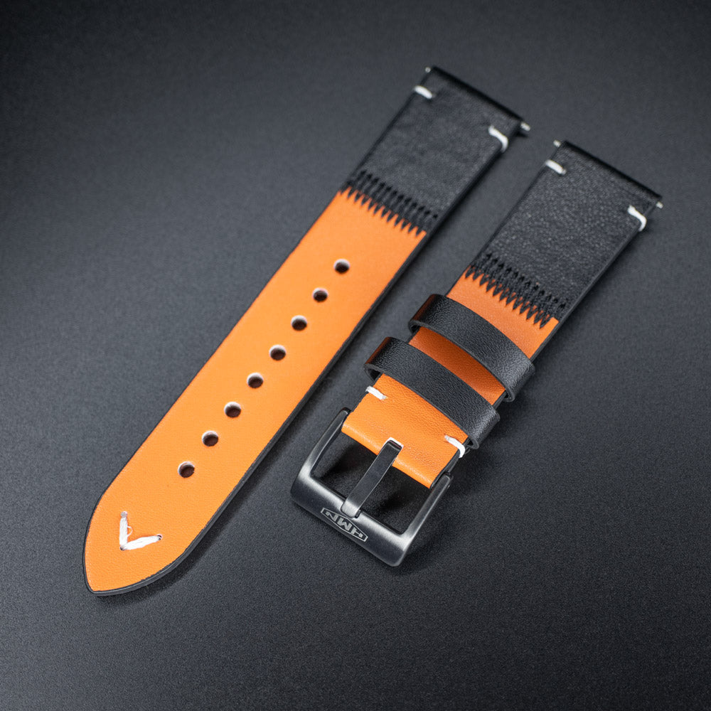 Orange Leather Strap